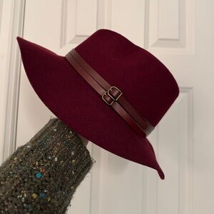 Burgundy Western Anthropologie Hat